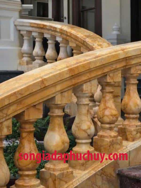 mẫu lan can lục bình sơn đá đẹp nhất cho biệt thự