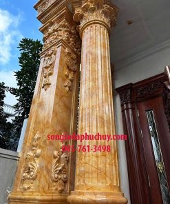 Sơn Giả đá marble 3D – Thi Công + Mẫu Cột Đẹp Nội Ngoại Thất