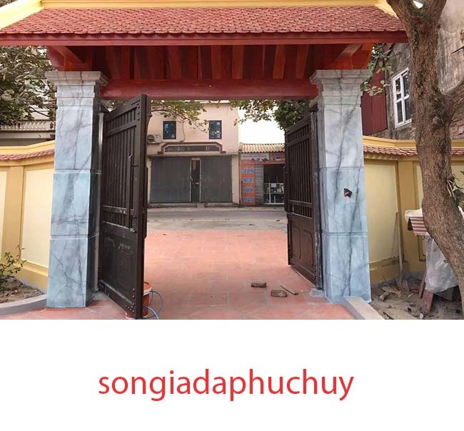 cột cổng giả vân đá marble đẹp