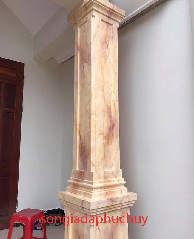 cột hiên sơn vân đá cẩm thạch