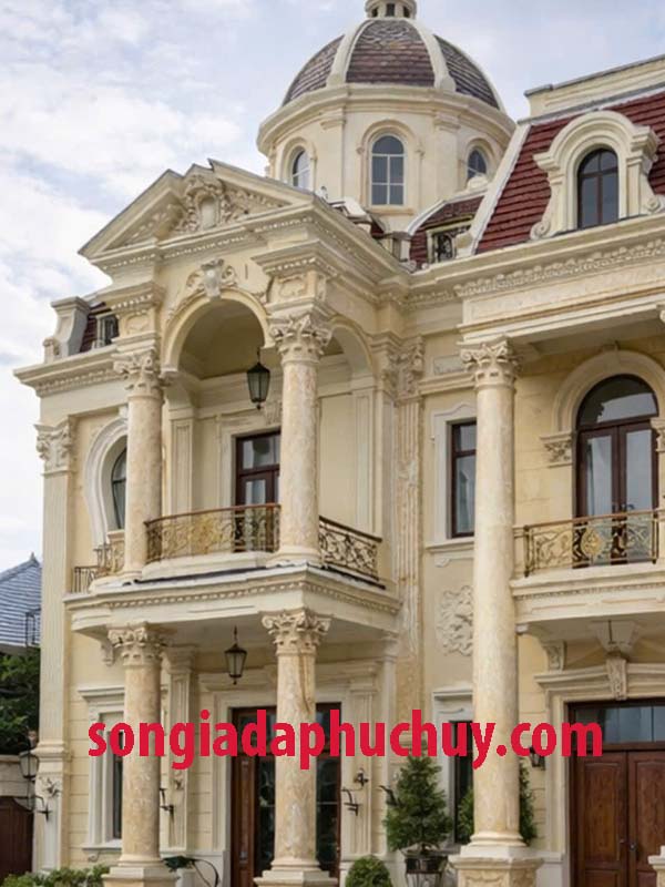 biệt thự sơn giả đá ngoài trời sang trọng