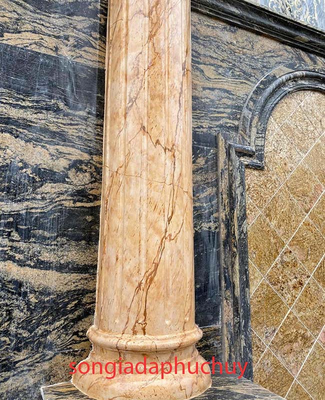 mẫu cột tròn giả vân đá cẩm thạch 3d