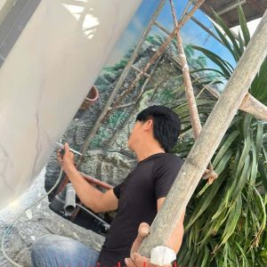 Sơn Giả Đá 3D Cột Tròn Tạo Hiệu Ứng Cột Chuẩn Kiến Trúc