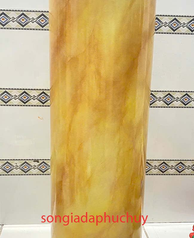 cột tròn trong nhà sơn giả vân đá 3d