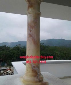 Sơn Giả Đá 3D Mặt Tiền – Mẫu cột vuông + cột tròn mặt tiền Nhà Phố & Biệt Thự