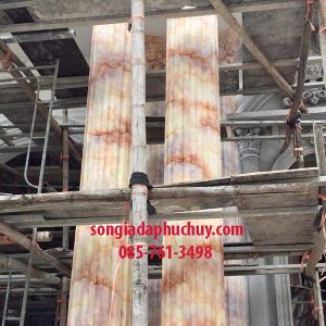 [Sơn giả đá cột nhà] tư vấn thi công 0857613498