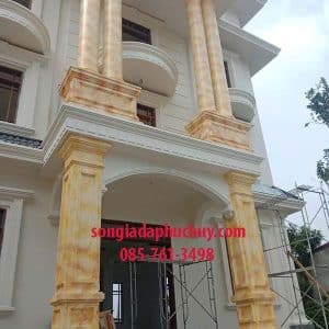 [Mẫu Sơn Giả Đá Cột Nhà] Đẹp – Bền – Tư Vấn 0857613498