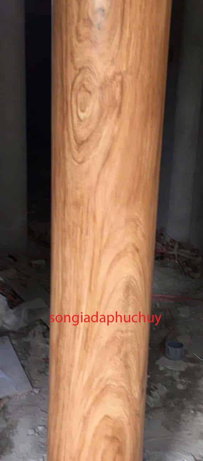 cột tròn sơn giả vân gỗ