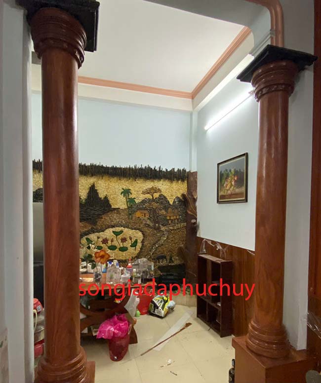 cột tròn sơn giả vân gỗ đẹp