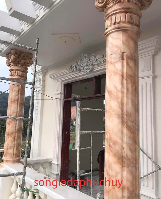 cột hiên sơn giả đá cẩm thạch