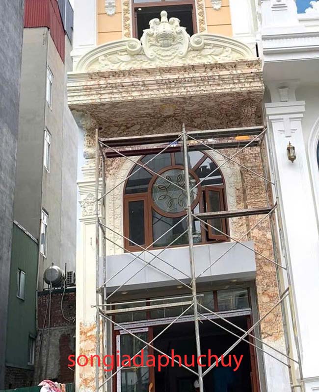 giả đá cẩm thạch mặt tiền