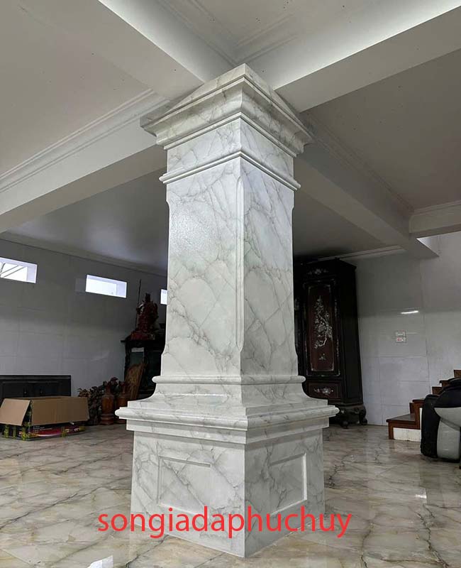 mẫu giả đá marble trắng xám