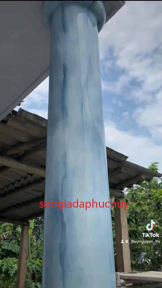 cột giả đá cẩm thạch màu xanh