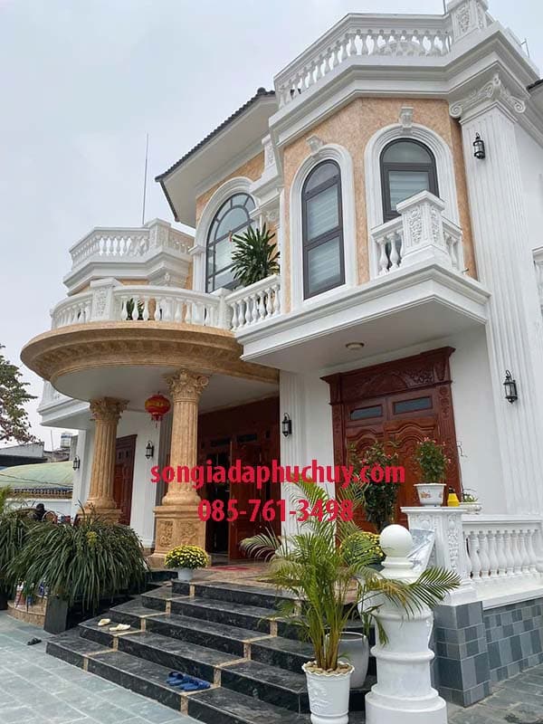 sơn giả đá mặt tiền