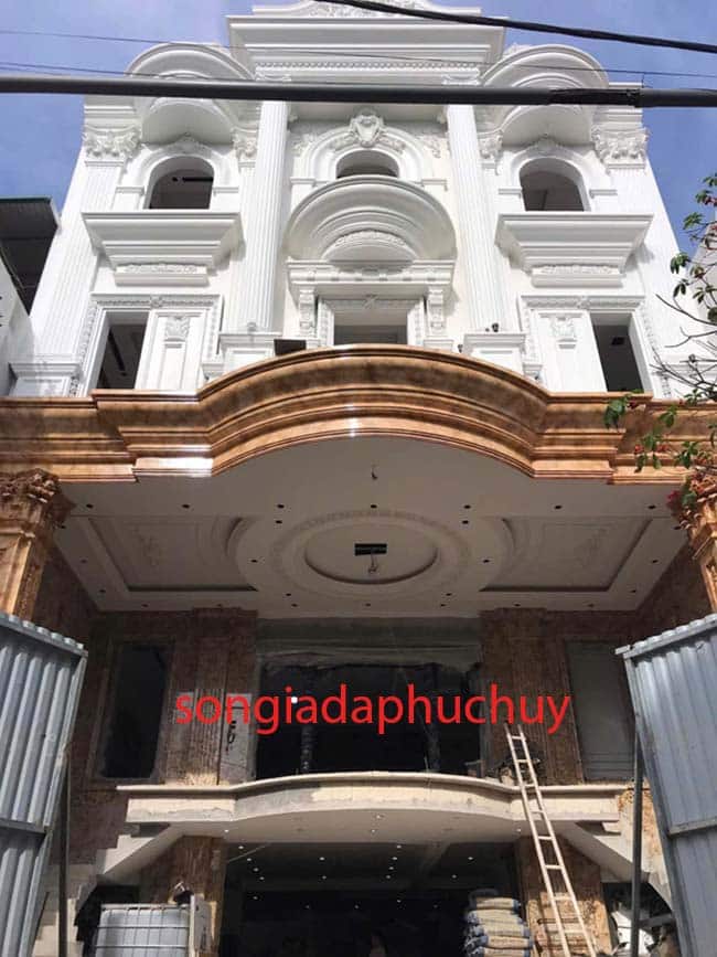 thi công mặt tiền giả đá