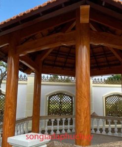 Cột Sắt Sơn Giả Gỗ- Thi Công Mẫu Cột Sắt Vuông/ Tròn Giả Gỗ Đẹp