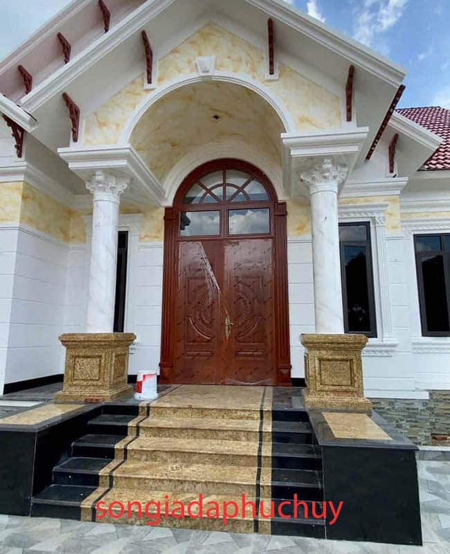 mẫu cột sơn giả đá đẹp cho nhà ở