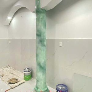 Cột Tròn Sơn Giả Đá Màu Xanh – Mẫu Cột Đạt Chuẩn Thiết Kế 3D