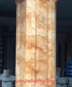 Cột Vuông Sơn Giả Đá Màu Vàng 6+ Mẫu Cột Đẹp Nội Ngoại Thất