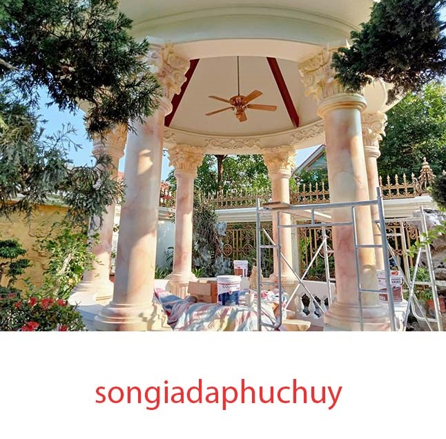 cột ngoại thất sơn giả đá đẹp