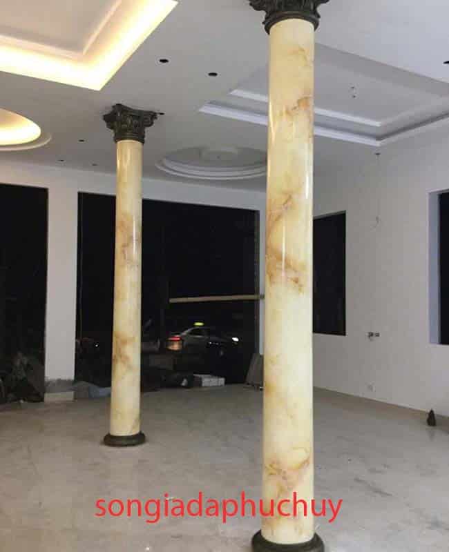 mẫu cột giả đá 3d nội thất