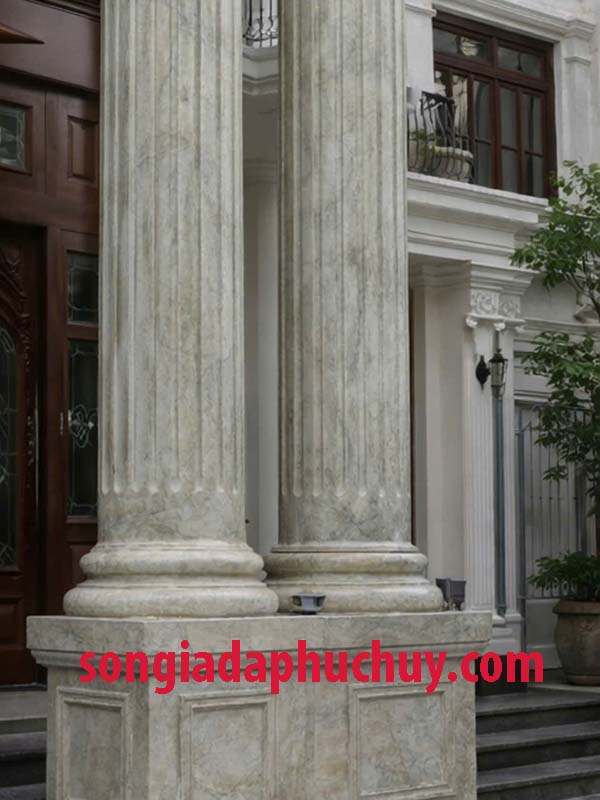 cột giả đá màu trung tính đẹp cho biệt thự