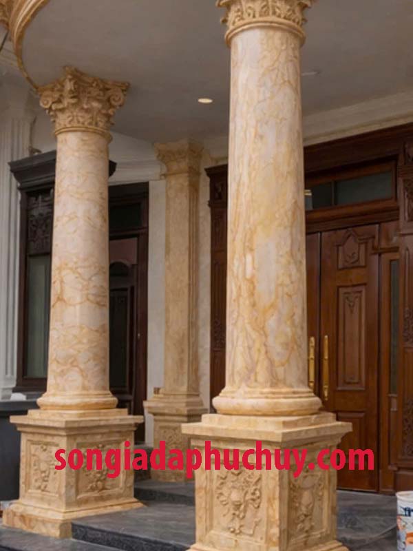 mẫu cột hiên vân cẩm thạch sang trọng