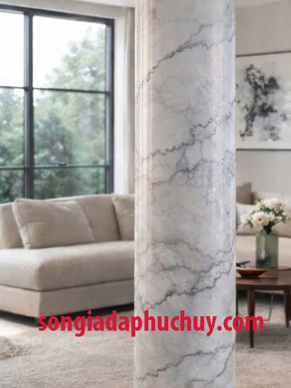 đường vân đá uyển chuyển tông xẹt tông với nội thất