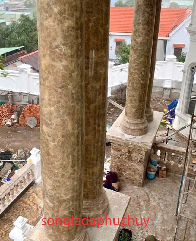 cột giả vân đá cẩm thạch marble