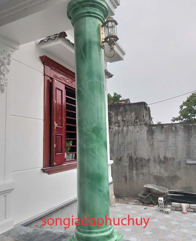 Mẫu sơn giả vân đá đẹp màu xanh