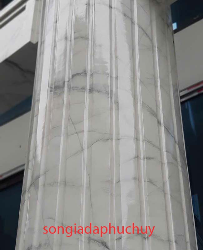 mẫu giả đá marble trắng xám