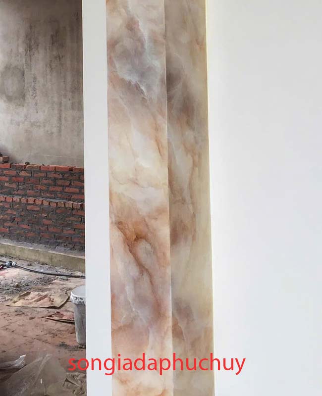 mẫu cột vuông sơn giả đá 3d đẹp