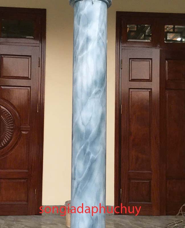 cột giả đá 3d cẩm thạch màu xanh
