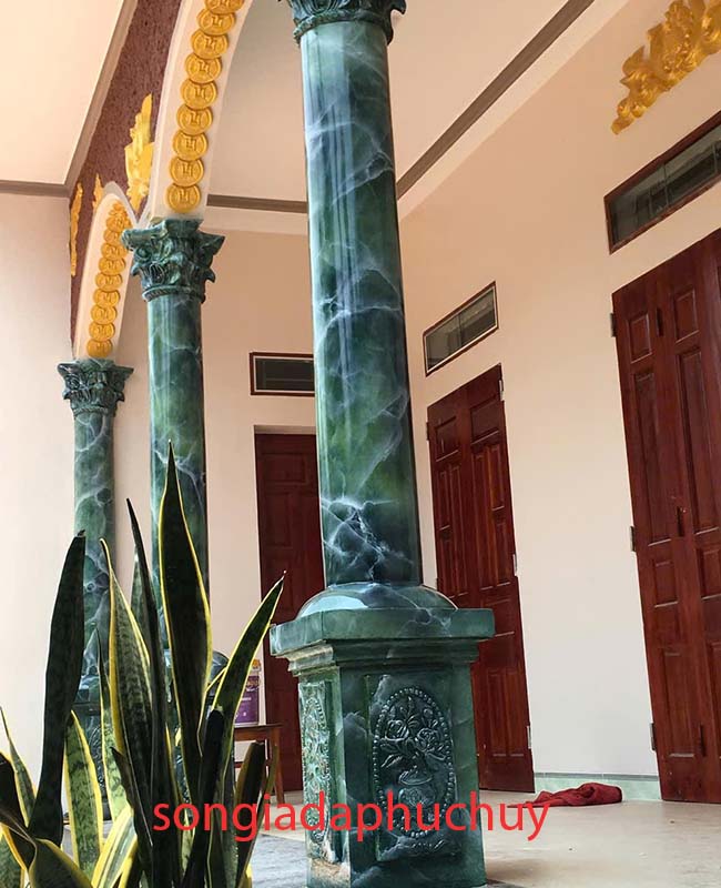 mẫu sơn giả vân đá 3d màu xanh đậm