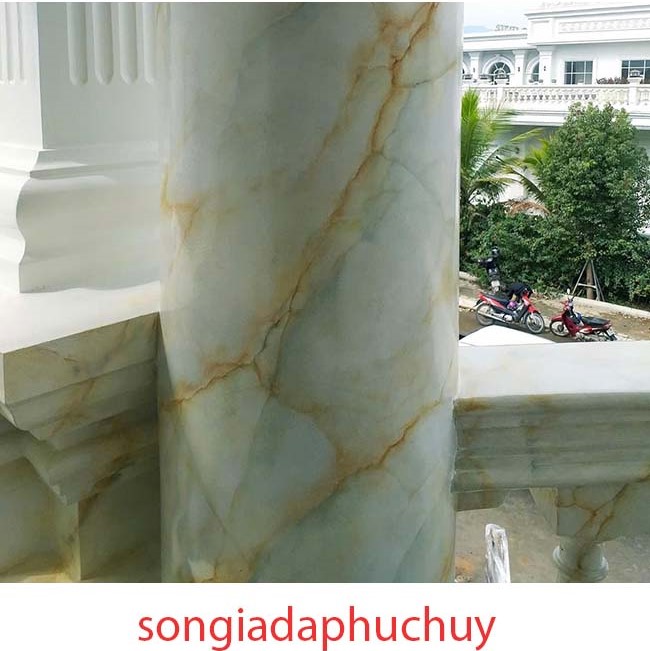 mẫu sơn giả đá marble cột tròn đẹp