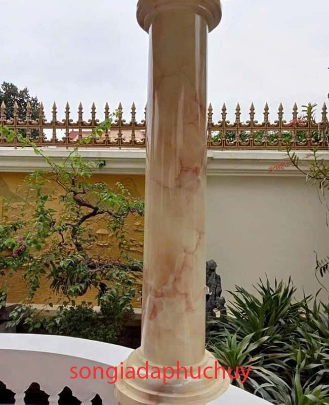 cột tròn sơn giả đá marble 3d