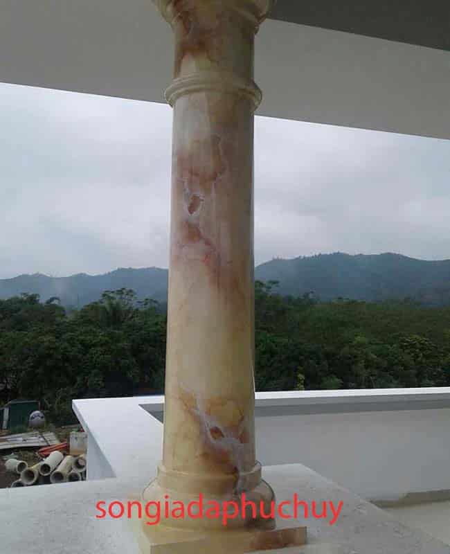 cột sơn giả vân đá 3d ngoài trời đẹp