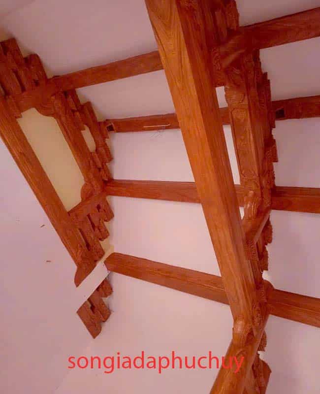 mẫu sơn giả vân gỗ mái nhà