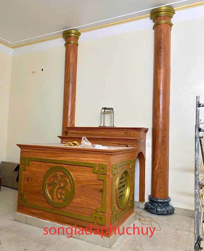 mẫu giả gỗ cho phòng thờ