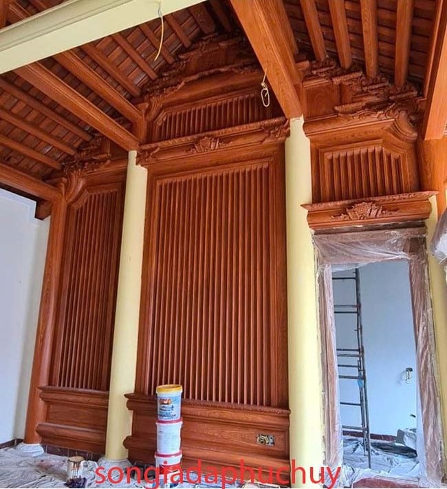 nhà thờ sơn giả vân gỗ tại Đức Trọng