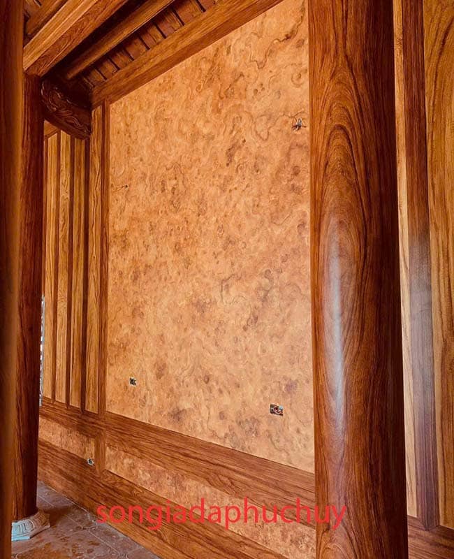 sơn giả gỗ trên tường nội thất