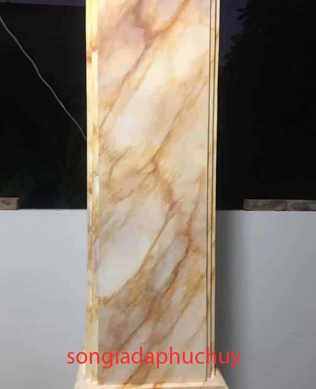 thi công cột vuông sơn giả vân đá cẩm thạch 3d