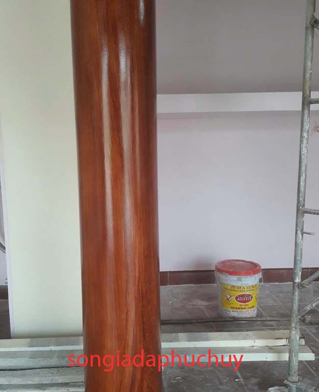 thi công giả vân gỗ trong nhà