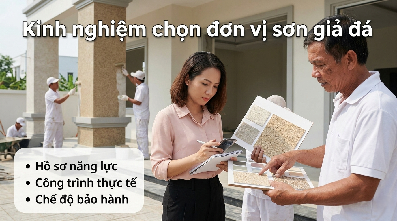 Kinh nghiệm chọn đơn vị sơn giả đá